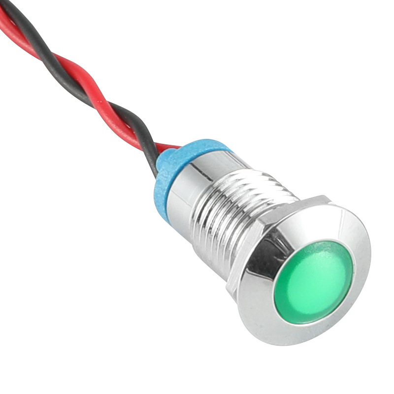 6mm Metal Small Power Indicator Light 5V12V24V Waterproof with Wire Led Signal Light