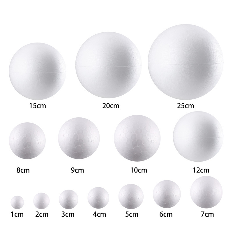 Foam Ball Round Ball Large White Hollow Kindergarten Wedding Solid Handmade DIY Styrofoam Round Half Decoration