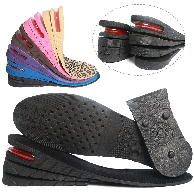 Невидимые стельки с воздушной подушкой для увеличения высоты, комфортные стельки для мужчин и женщин 3см, 5см, 7см