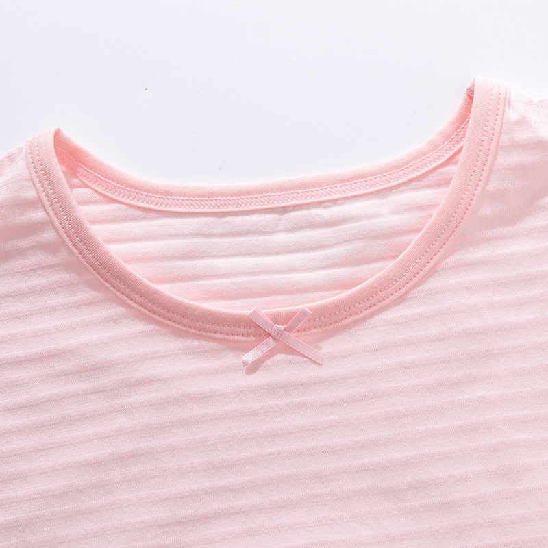 Children's short-sleeved nightgown summer thin baby pajamas girls air conditioning clothing baby nightgown cotton factory wholesale