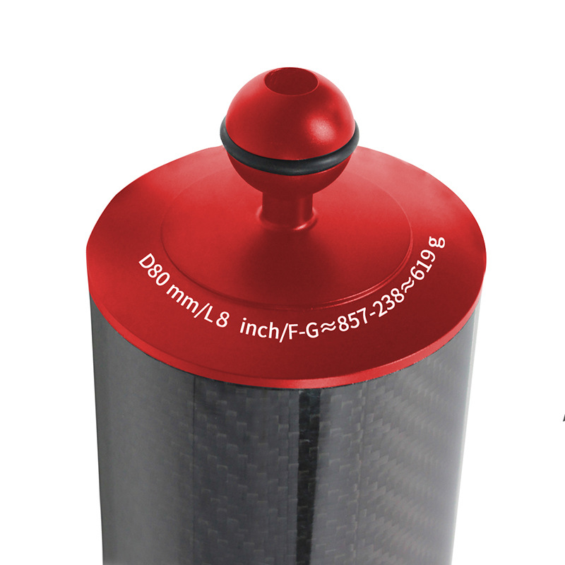 Aluminum alloy buoyancy arm diameter 80mm diving buoyancy arm 5/8/10 inch underwater photography light fill light buoyancy Rod