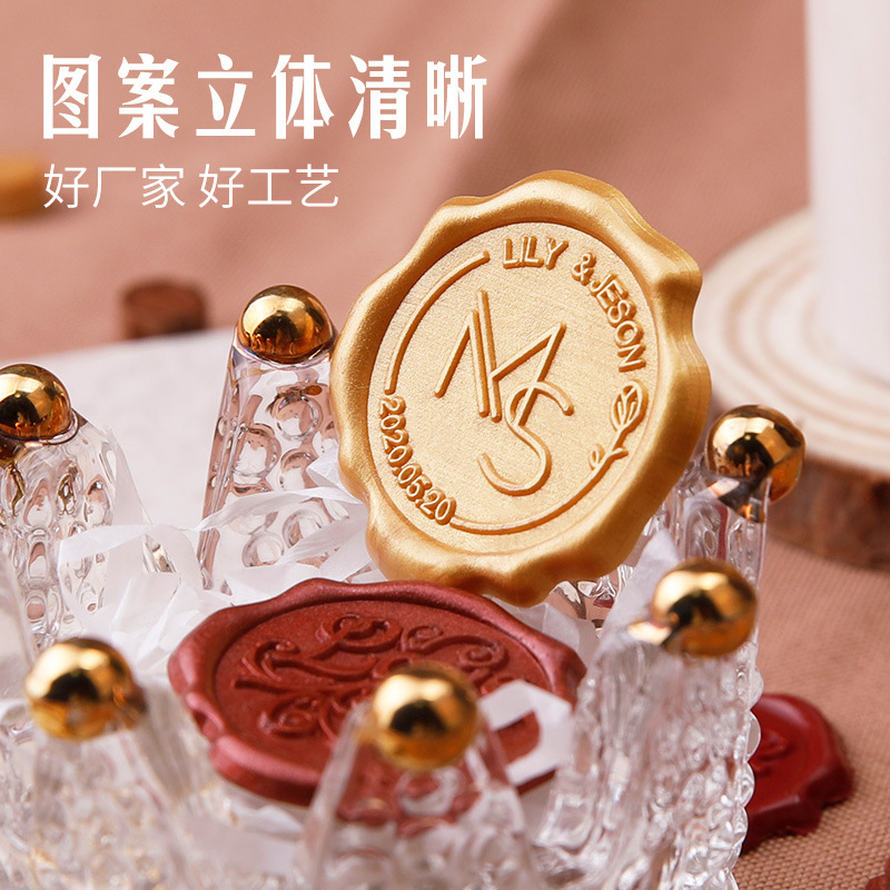 To map logo custom fire paint wax label envelope seal paste fire paint seal sticker wedding invitation wine ornaments