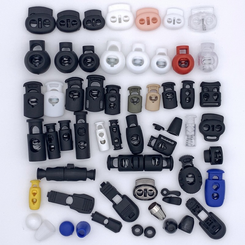 Прямая поставка пластиковых пружинных пряжек, пряжка с круглым шариком, пружинная пряжка с двойным отверстием, цилиндрическая пряжка для носа свиньи