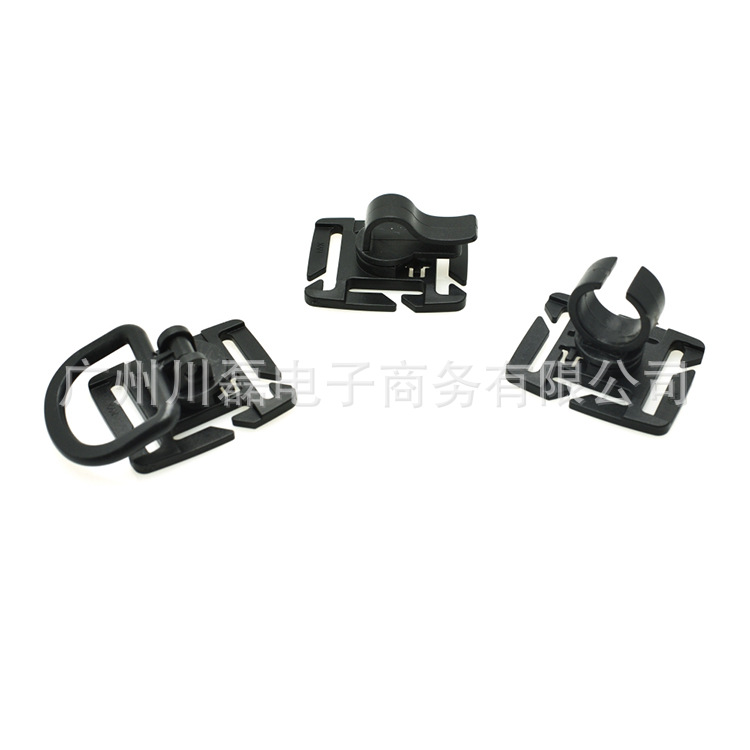 Outdoor military fans can load and unload D Buckle backpack accessories 360 degrees rotating D-type water pipe clip hanging ring buckle MOLLE ribbon