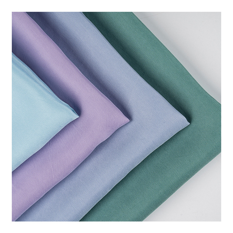 C5 Cupro Fabric Cupro Rayon Twill Summer Shirt Dress Women's Clothing Blended Fabric Slim Fit