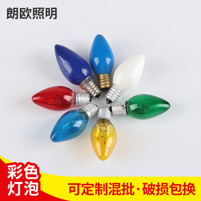 Цветная свеча C7 E14 декоративная лампочка