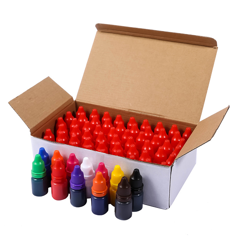 The Shopkeeper Recommends Photosensitive Ink Red Cap Bottled Stamp Special Consumables Colorful Ink Vial 10 ml
