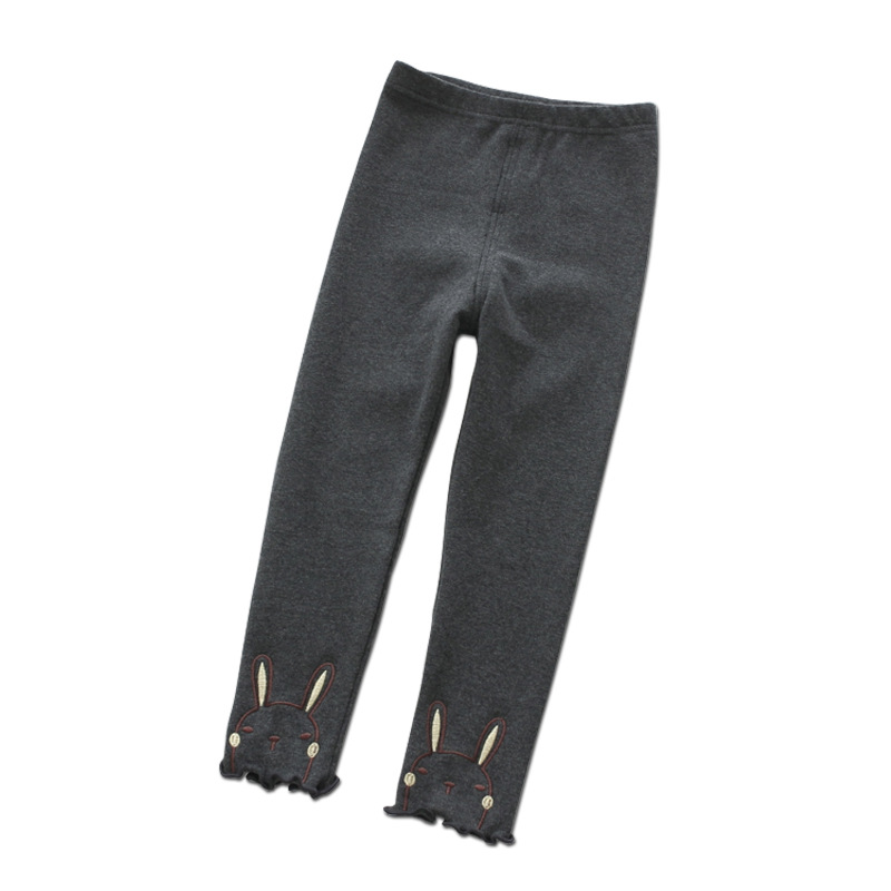 Spring and Autumn 2023 New girls' leggings outer wear slim stretch pants Korean style trousers embroidered leggings