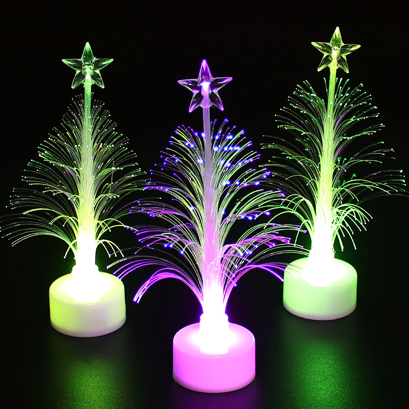 LED Christmas optical fiber tree colorful color changing optical fiber tree luminous optical fiber Christmas tree Christmas gift factory wholesale