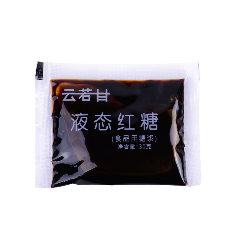 Wholesale Liquid Brown Sugar 30g Glutinous Rice Cake Rice Ingredients Brown Syrup Ice Powder Ingredients Liquid Brown Sugar Factory Direct Supply