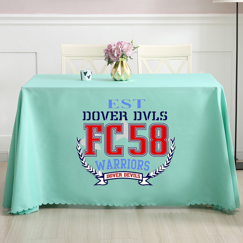 Factory Direct Sales Polyester Printed Tablecloth Conference Event Advertising Tablecloth Logo Thickeneded Pure Color Push Exhibition Background