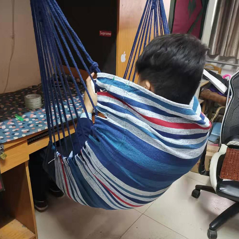 Hanging Chair College Students' Dormitory Hammock Swing Rocking Chair Children's Cradle Student Dormitory Lazy Artistic Chair with cross-legged