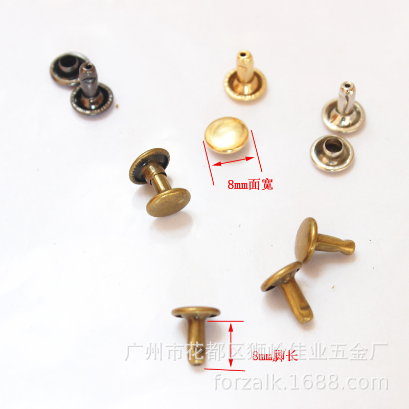 Заклепки для DIY одежды, декоративные заклепки, ширина 6/8мм, заклепки с круглой головкой