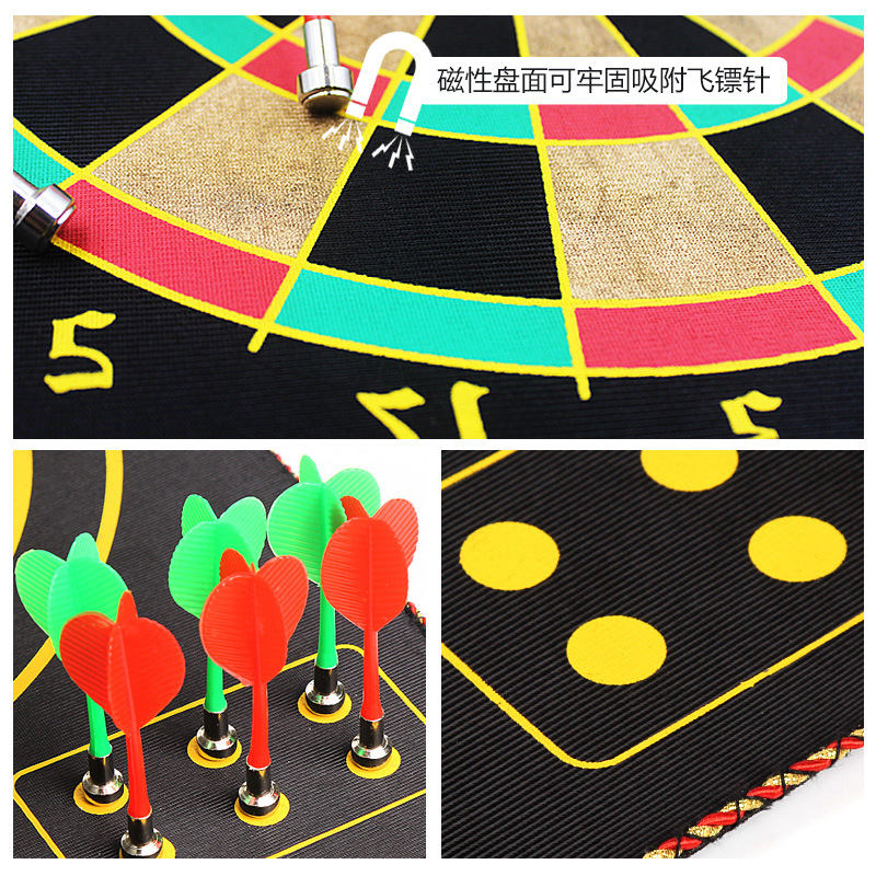Manufacturer Wholesale Dart Board Set Children's Toys Indoor Home Entertainment Dart Target Double-Sided Magnetic Dart Board