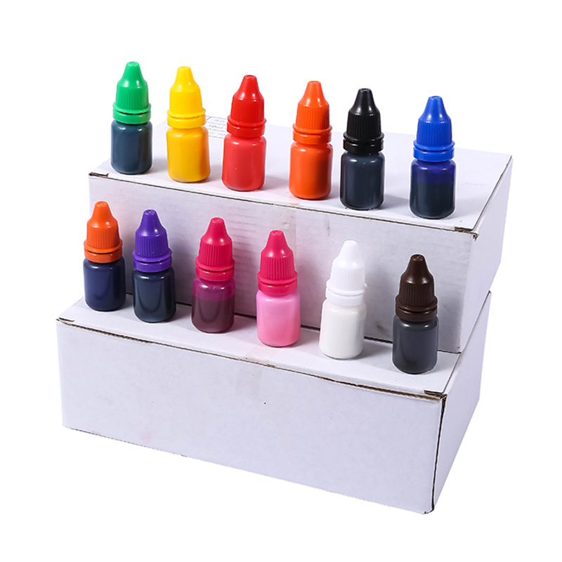 The Shopkeeper Recommends Photosensitive Ink Red Cap Bottled Stamp Special Consumables Colorful Ink Vial 10 ml
