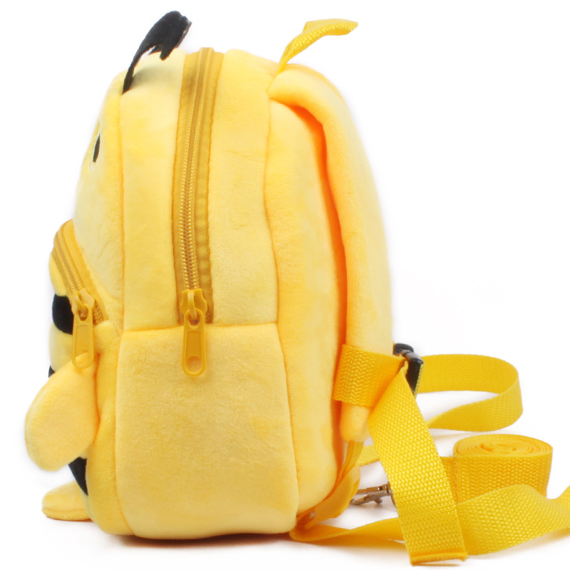 New Baby Small Schoolbag Kidsren's Backpack Anti-Lost 1 and a Half Years Old Female Baby Cartoon Small Backpack Traction Rope Bag