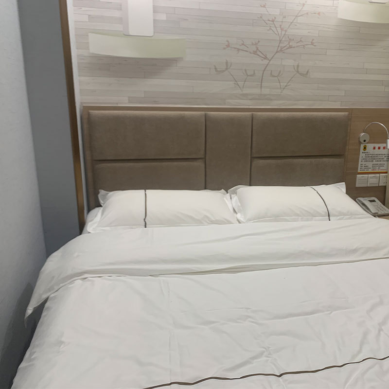 Custom hotel furniture bed multi-layer composite board Hotel solid wood bed hotel standard room plate bed