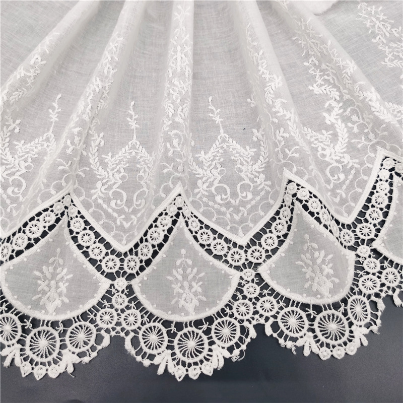 Готовая поставка водорастворимой вышивки, кружевной вышивки, новая стерео ткань для платья, водорастворимое кружево