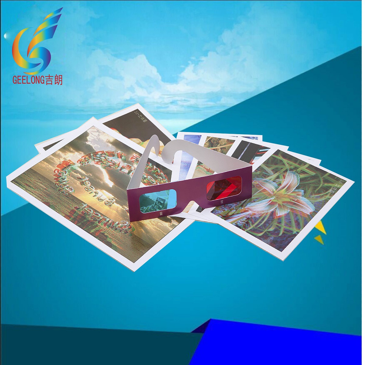 DIY домашние красные и синие 3D очки для детей, учащихся начальной школы, научный экспериментальный комплект