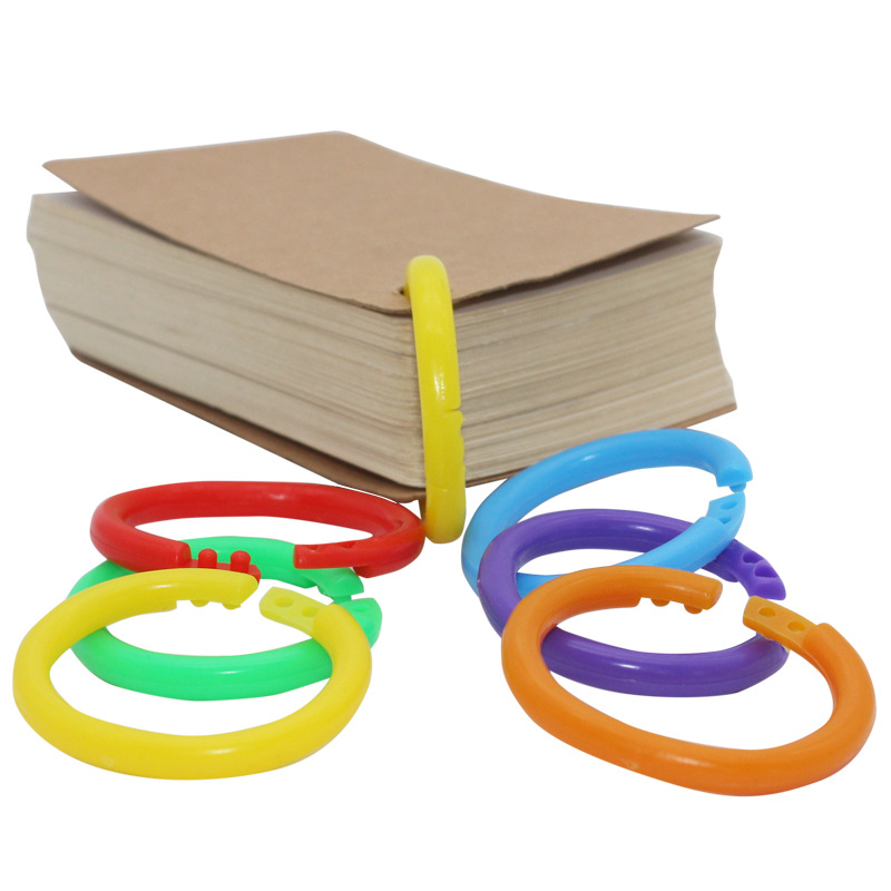 Manufacturer Double Buckle Binding Colorful Loose-Leaf Ring Book Ring Buckle Plastic Book Ring Binder Card Ring Loose-Leaf Buckle