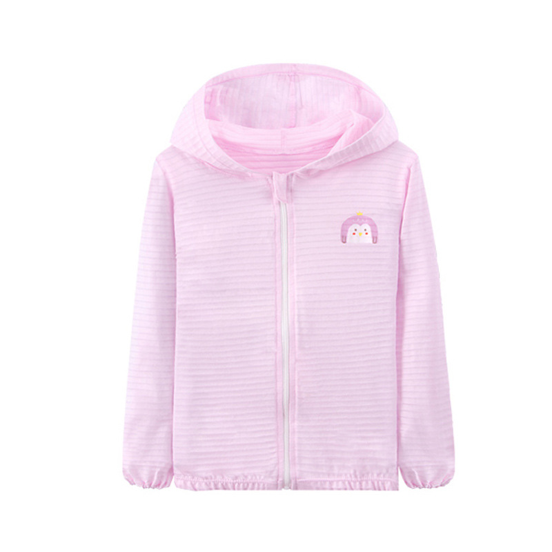 Children's Boys and Girls Baby Cotton Summer Breathable Cool Air-conditioning Clothing Sun-protective Clothing Thin Coat Sweat-wicking Thin Coat