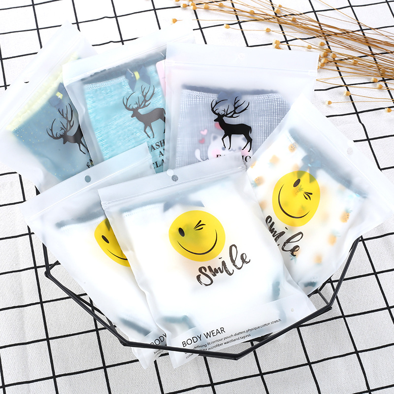 Manufacturer Wholesale Underwear Packaging Bags Eva Matte Frosted Bags Self-Sealing Bags Clothing Zipper Bags Can Be Customized with Logo