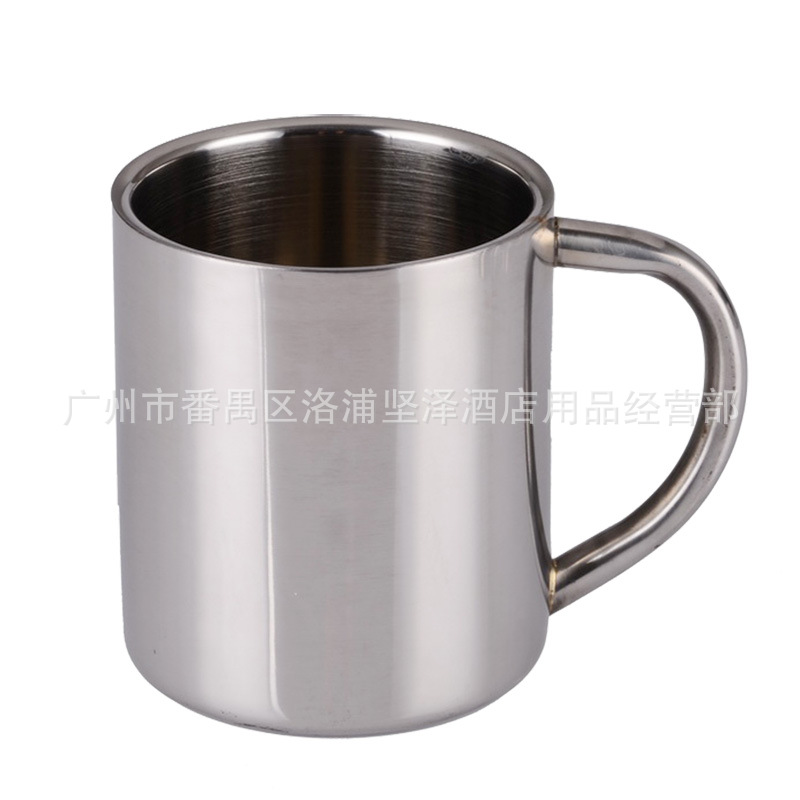 Thickened double-layer stainless steel cup with ears coffee cup student Cup Tea Cup heat insulation anti-scald children's Cup kindergarten