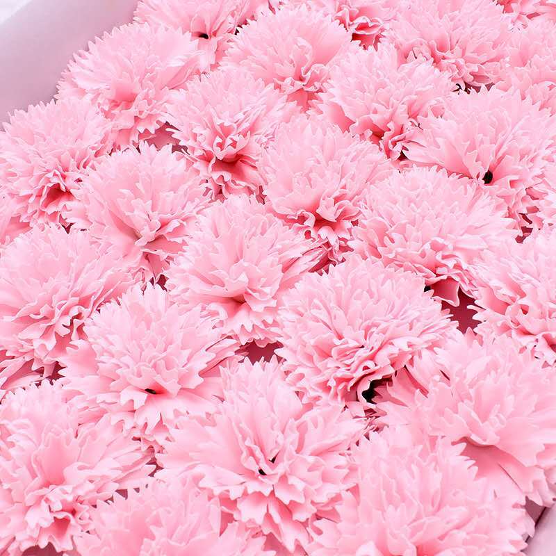 Simulation carnation flowers flower shop bouquet gift box packaging materials Teachers' Day Mother's Day soap flower head Wholesale