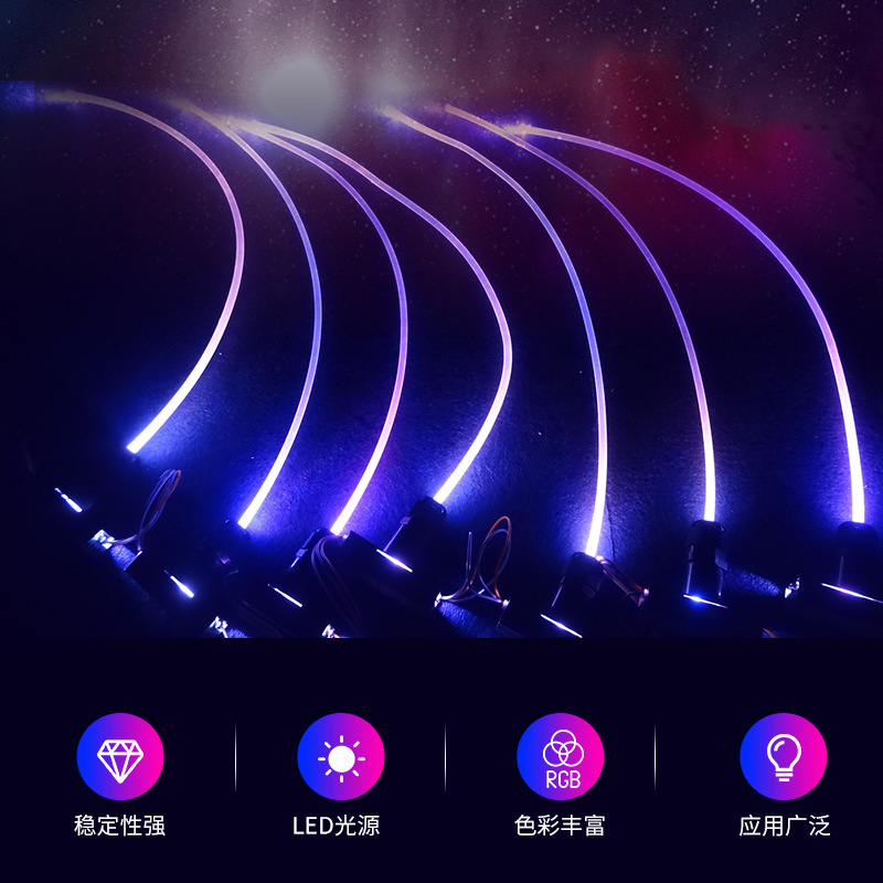 Factory direct bright full-body optical fiber contour decoration optical fiber KTV bar hotel optical fiber side luminous optical fiber