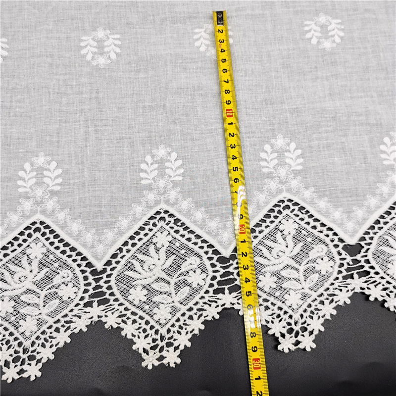 In stock supply cotton water soluble embroidery cloth 2024 hot sale dress fabric bilateral positioning lace
