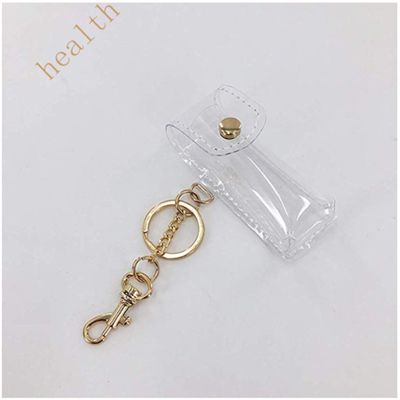 Ins Scandinavian Style Jelly Lipstick Leather Case Transparent Lipstick Cosmetics Bag Girls Bag Key Buckle