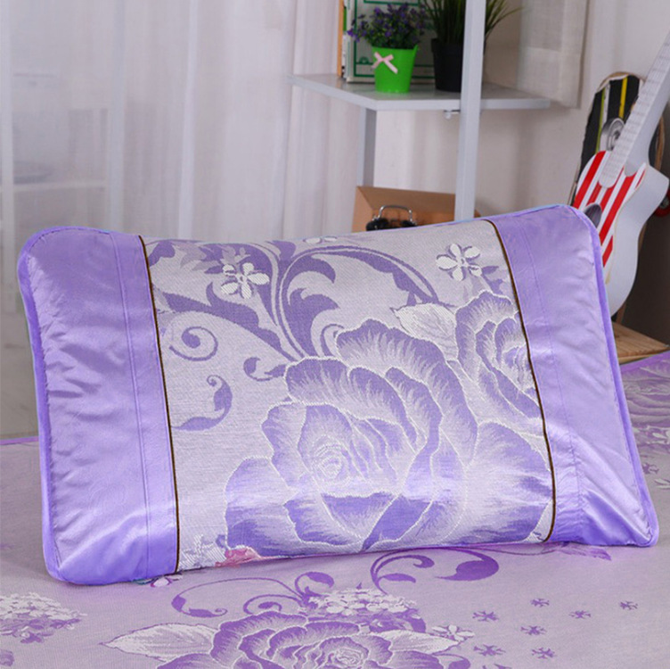 Summer Ice Silk Pillowcase Single Student Dormitory Construction Site Double Ice Silk Foldable Pillowcase