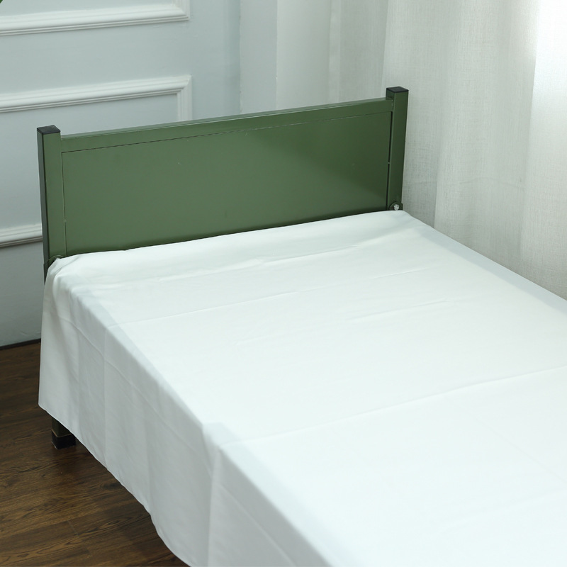 Factory direct standard military training white sheets single dormitory upper and lower bunk interior student sheets military green sheets