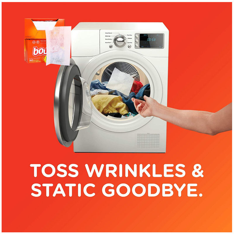 American Bounce Soft Paper/Scented Laundry Sheets for Drum Washing Machines and Dryers with a Fresh Scent