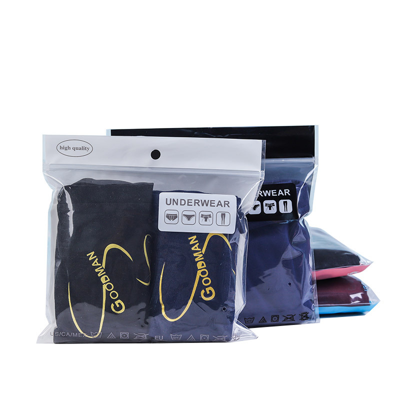 Underwear Packaging Bag Women's Self-sealing Bone Bag Men's Underwear Zipper Bag Transparent Children's Clothing Sealing Plastic Bag
