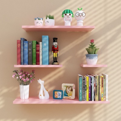 Simple Wall Shelf Living Room Jewelry Rack Wall Shelf Bookshelf Bedroom Wall Hanging Partition Storage Laminate