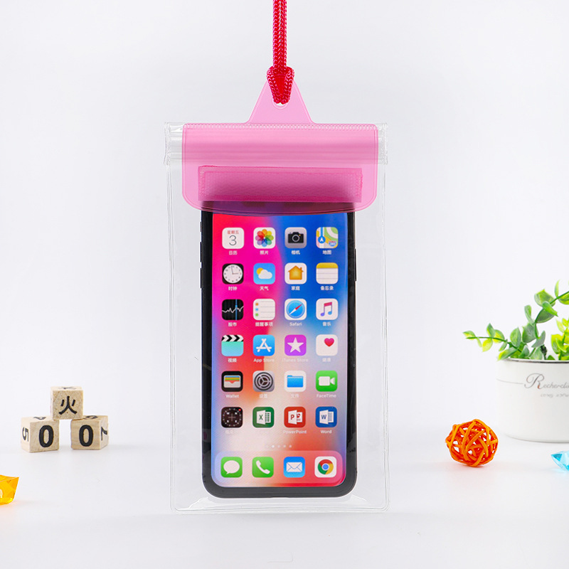 New Three-layer Sealed Velcro Inflatable Mobile Phone Bag Large Screen Outdoor Transparent PVC Airbag Protective Cover Floating
