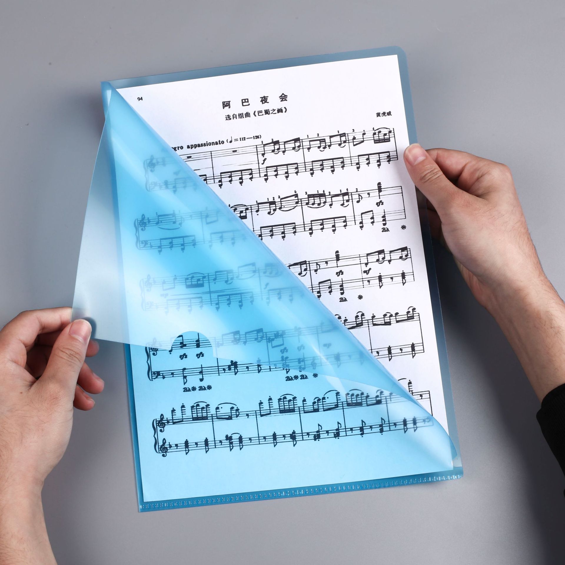 Pin Yue Wholesale a4l Type Folder Transparent Cartoon a5 Single Page Folder Color Bill Folder Single Sheet Report Folder E310