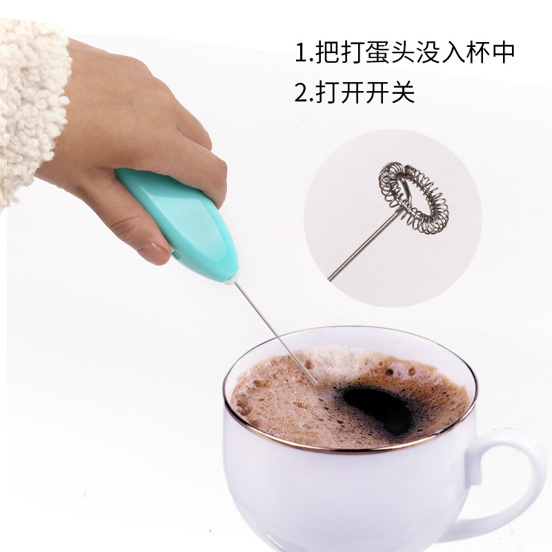 Electric coffee mixer milk frother handheld egg beater milk beater electric stirring rod kitchen gadgets