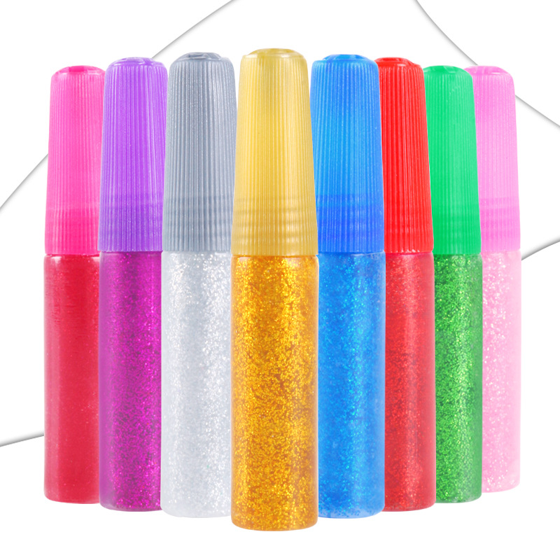Детский художественный блестящий клей 6 мл золотой блестящий клей для открыток ручной работы 3D золотой цветной клей
