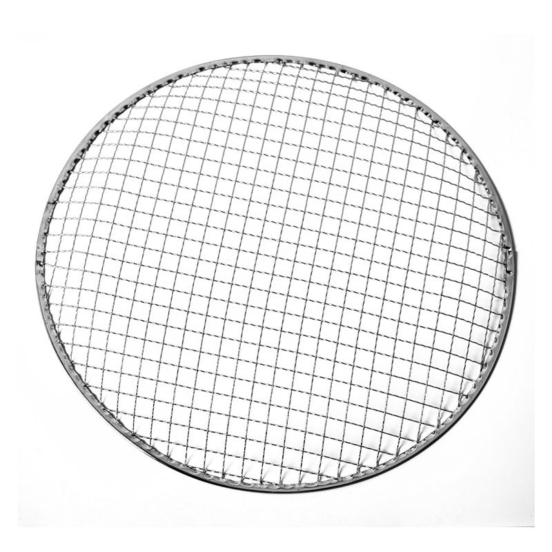 Factory direct disposable round wash-free grill net bold Korean-style edge convex barbecue net outdoor BBQ grill net
