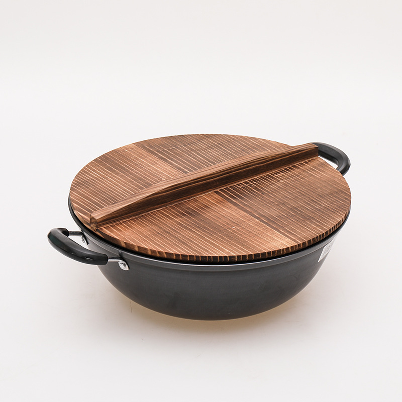 Fir pot cover wok large pot cover household old-fashioned thickened wooden rural large pot cover round water tank solid wood pot cover