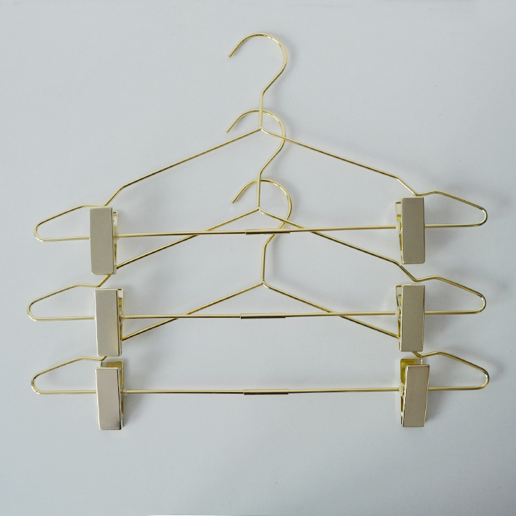 Clothing Store Adult Pants Rack Metal Pants Clip Rose Gold Pants Hanger Skirt Suit Clothes Rack Display Pants Rack
