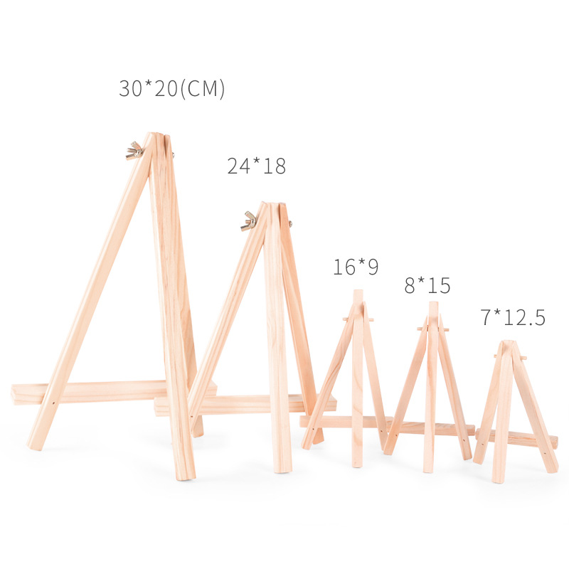 Children's small wooden easel desktop display art painting tripod easel mini mobile phone tablet stand easel