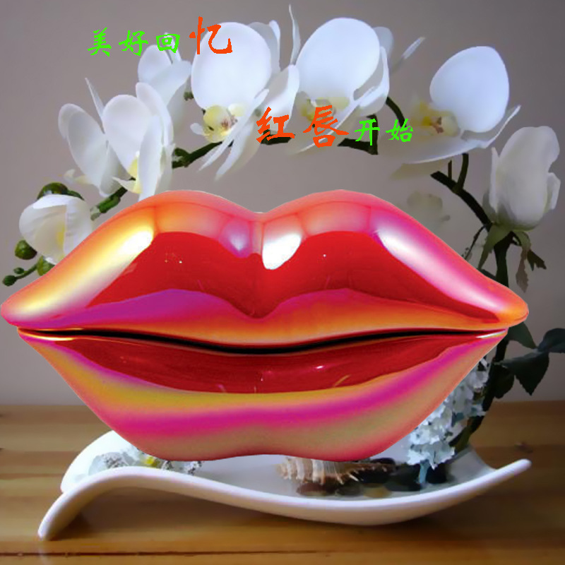 Яркий красный европейский стиль, телефон в форме губ, подарок для кросс-бордерной электронной торговли