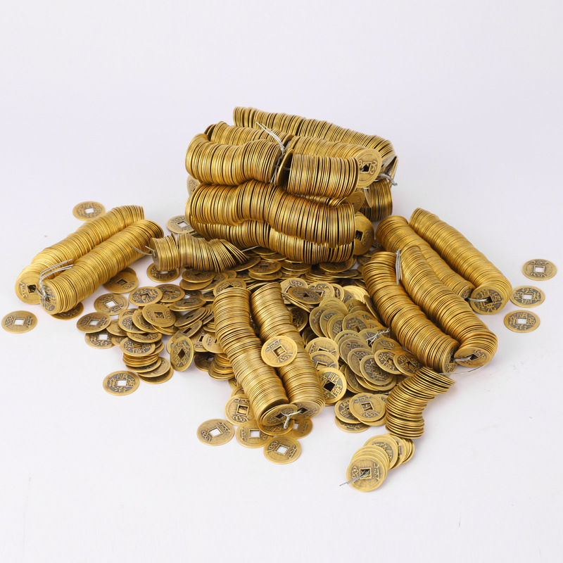 Copper five emperor money six emperor money ten emperor money brass antique small copper 2.4cm brass manufacturers wholesale