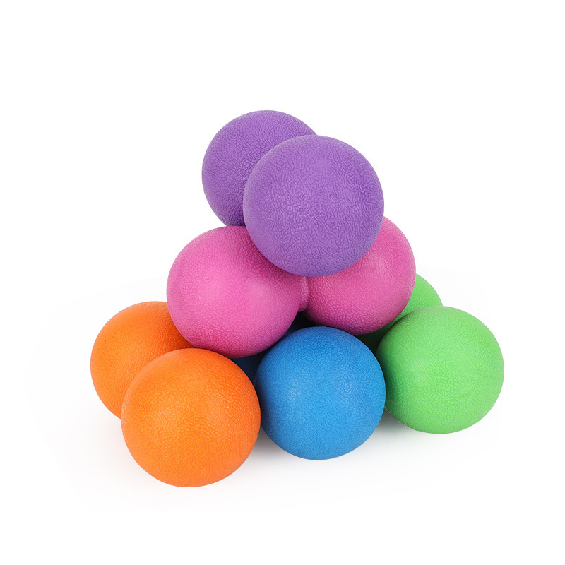 TPR fitness massage ball muscle relaxation fitness ball rubber peanut ball massage ball yoga fascia ball wholesale