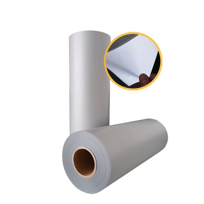 Reflective silver reflective gray adhesive lettering film PU bright silver reflective thermal transfer film reflective dark gray lettering film