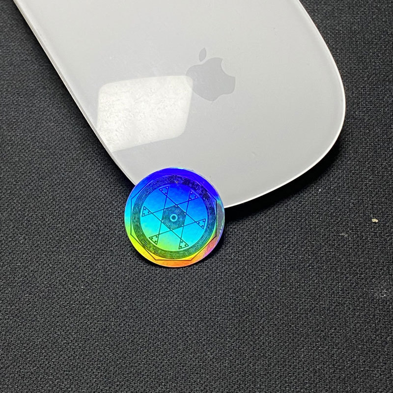 Water spirit sub-Cup PVC laser chip patch with adhesive spot manufacturers wholesale