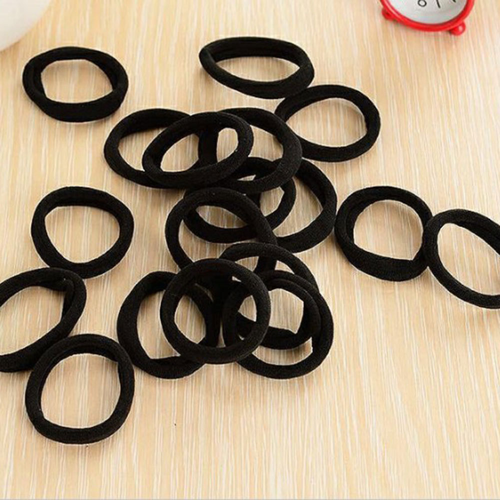 4cm Towel Ring 5cm Rubber Band Black Headband Seamless Hair Tie Hair Tie Elastic Towel Hair Tie